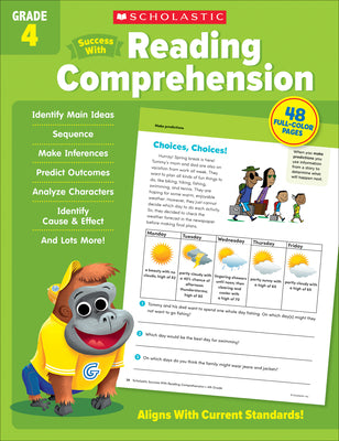 Cover Image for Scholastic Success with Reading Comprehension Grade 4 Workbook -- Scholastic Teaching Resources, Paperback