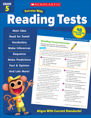 Cover Image for Scholastic Success with Reading Tests Grade 5 Workbook -- Scholastic Teaching Resources, Paperback