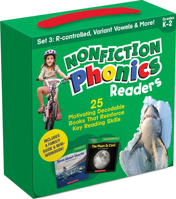 Cover Image for Nonfiction Phonics Readers Set 3: R-Control, Variant Vowels & More (Single-Copy Set) -- Liza Charlesworth, Mixed Media Product