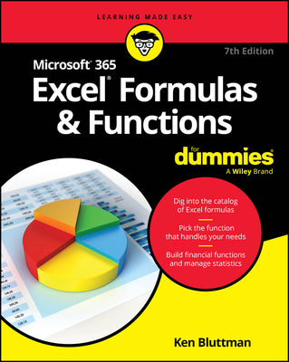Cover Image for Microsoft 365 Excel Formulas & Functions for Dummies -- Ken Bluttman, Paperback