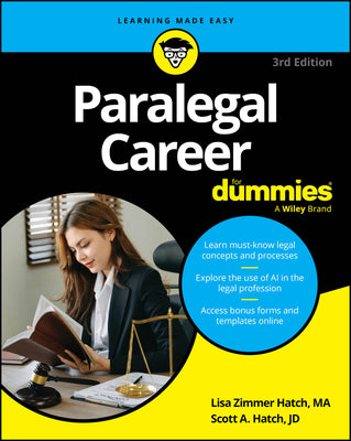 Cover Image for Paralegal Career for Dummies -- Lisa Zimmer Hatch, Paperback