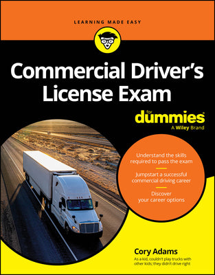 Cover Image for Commercial Driver's License Exam for Dummies -- Cory Adams, Paperback