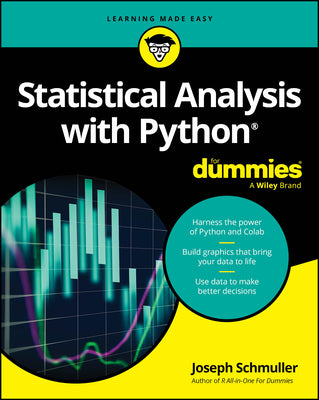 Cover Image for Statistical Analysis with Python for Dummies -- Joseph Schmuller, Paperback