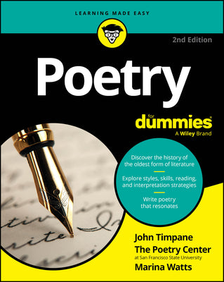 Cover Image for Poetry for Dummies -- John Timpane, Paperback