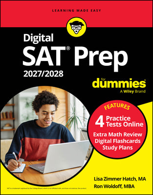 Cover Image for Digital SAT Prep 2027/2028 for Dummies: Book + 4 Full-Length Practice Tests & Flashcards Online -- Lisa Zimmer Hatch, Paperback