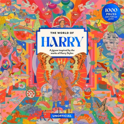 Cover Image for The World of Harry: An Unofficial 1000-Piece Jigsaw Puzzle Inspired by the Works of Harry Styles -- Anna Higgie, Other