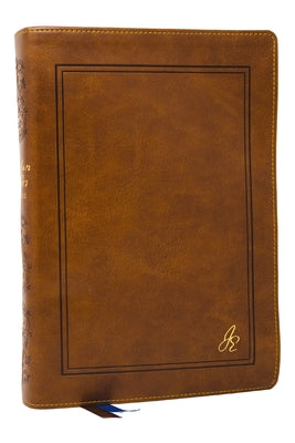 Cover Image for The Jonathan Edwards Study Bible: Experience Abiding Joy in Christ (Nkjv, Brown Leathersoft, Red Letter, Comfort Print) -- Matthew Everhard, Imitation Leather