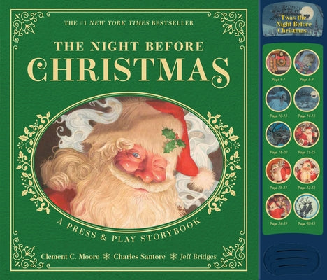 Cover Image for The Night Before Christmas Press and Play Storybook: The Classic Edition Hardcover Book Narrated by Jeff Bridges -- Clement Moore, Hardcover