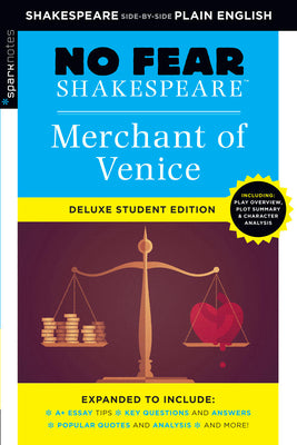 Cover Image for Merchant of Venice: No Fear Shakespeare Deluxe Student Editions - Shakespeare Side-By-Side Plain English -- William Shakespeare, Paperback