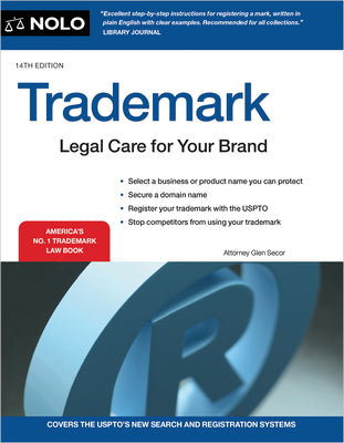 Cover Image for Trademark: Legal Care for Your Brand -- Glen Secor, Paperback