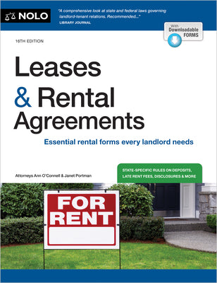 Cover Image for Leases & Rental Agreements -- Ann O'Connell, Paperback