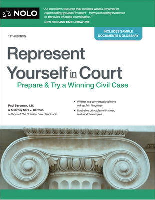 Cover Image for Represent Yourself in Court: Prepare & Try a Winning Civil Case -- Paul Bergman, Paperback