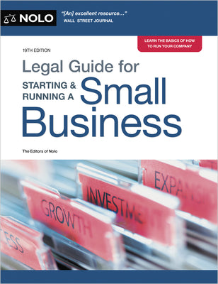 Cover Image for Legal Guide for Starting & Running a Small Business -- Editors Of Nolo, Paperback