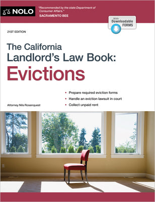 Cover Image for The California Landlord's Law Book: Evictions: Evictions -- Nils Rosenquest, Paperback