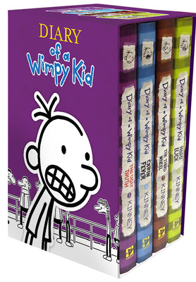 Cover Image for Diary of a Wimpy Kid Box of Books 5-8 Hardcover Gift Set: Ugly Truth, Cabin Fever, the Third Wheel, Hard Luck -- Jeff Kinney, Boxed Set