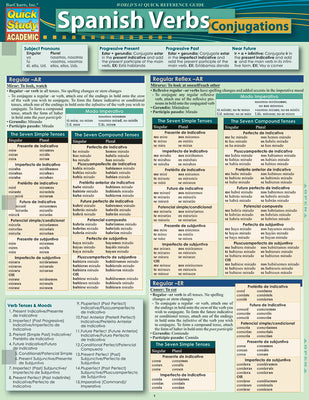 Cover Image for Spanish Verbs - Conjugations: Quickstudy Laminated Reference Guide -- Elizabeth Jacobs, Other