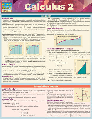 Cover Image for Calculus 2: A Quickstudy Laminated Reference Guide -- LLC, Other