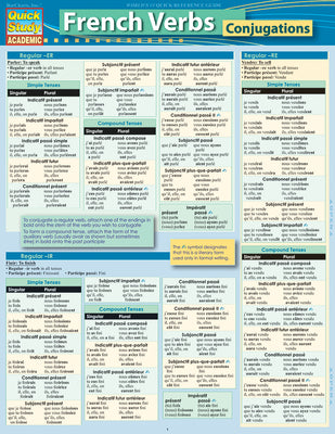 Cover Image for French Verb-Conjugations: Quickstudy Laminated Reference Guide -- Rachel Jacobs, Other