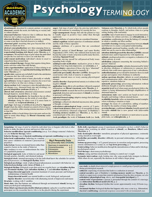 Cover Image for Psychology Terminology: A Quickstudy Laminated Reference Guide -- Regina Snyder, Paperback