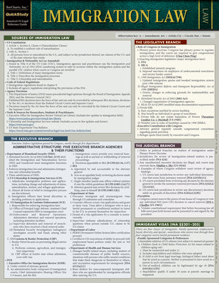 Cover Image for Immigration Law: A Quickstudy Laminated Reference Guide -- John Sanchez, Other
