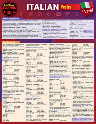 Cover Image for Italian Verbs: A Quickstudy Laminated Reference Guide -- Sally-Ann Delvino, Other
