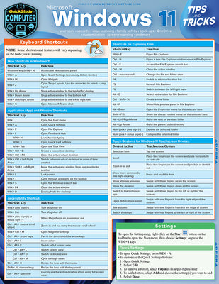 Cover Image for Microsoft Windows 11 - Tips & Tricks: Quickstudy Laminated Computer Reference Guide -- Katie Gatto, Other