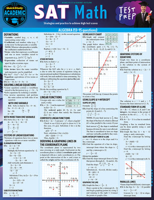 Cover Image for SAT Math Test Prep: A Quickstudy Laminated Reference Guide -- Stephen Reiss, Poster