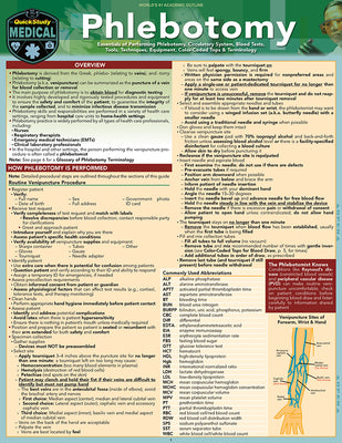 Cover Image for Phlebotomy: A Quickstudy Laminated Reference Guide -- Kathryn Almquist, Poster