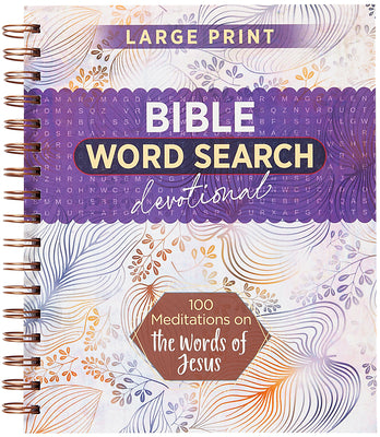 Cover Image for 100 Meditations on the Words of Jesus: Bible Word Search Devotional -- Broadstreet Publishing Group LLC, Spiral