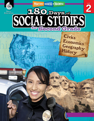 Cover Image for 180 Days(r) Social Studies for Second Grade: Practice, Assess, Diagnose -- Terri McNamara, Paperback