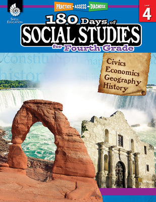 Cover Image for 180 Days(r) Social Studies for Fourth Grade: Practice, Assess, Diagnose -- Marla Tomlinson, Paperback