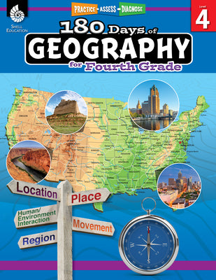 Cover Image for 180 Days(r) Geography for Fourth Grade: Practice, Assess, Diagnose -- Charles Aracich, Paperback