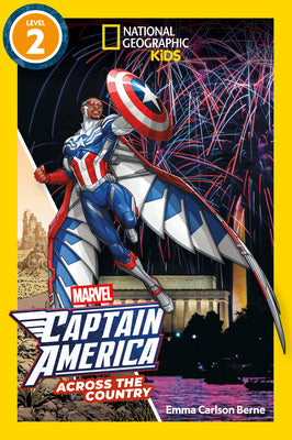 Cover Image for Marvel's Captain America Across the Country (National Geographic Kids Readers, Level 2) -- Emma Berne, Paperback
