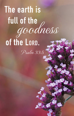Cover Image for General Worship Bulletin: Earth Is Full (Package of 100): Psalm 33:5 (Kjv) -- Broadman Church Supplies Staff, TP