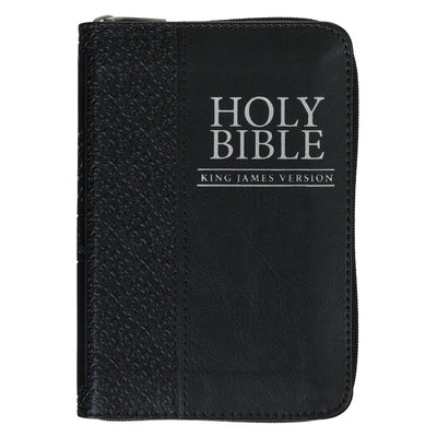 KJV Mini Pocket Edition: Zippered Black -- Christian Art Gifts, Imitation Leather