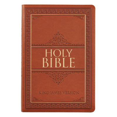 Cover Image for KJV Large Print Thumb Index Edition: Tan -- Christian Art Gifts, Imitation Leather