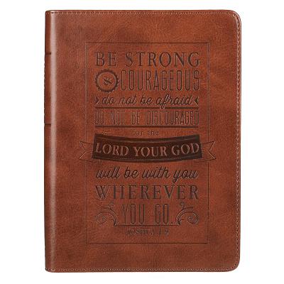 Cover Image for Christian Art Gifts Classic Handy-Sized Journal Be Strong and Courageous Joshua 1:9 Bible Verse Inspirational Scripture Notebook W/Ribbon, Faux Leathe -- Christian Art Gifts, Paperback