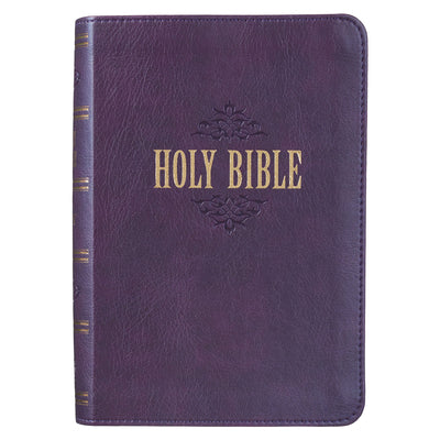 KJV Compact Large Print Lux-Leather Purple -- Christian Art Gifts, Imitation Leather