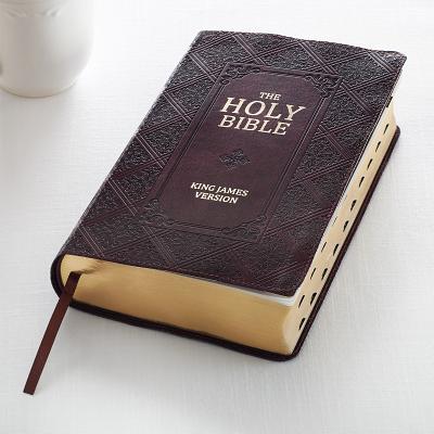 Cover Image for KJV Giant Print Lux-Leather Pattern Dark Brown -- , Imitation Leather