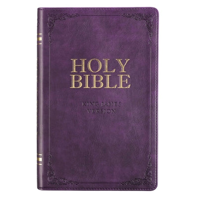 Cover Image for KJV Bible Deluxe Gift (Faux Leather, Purple) -- Christian Art Gifts, Imitation Leather