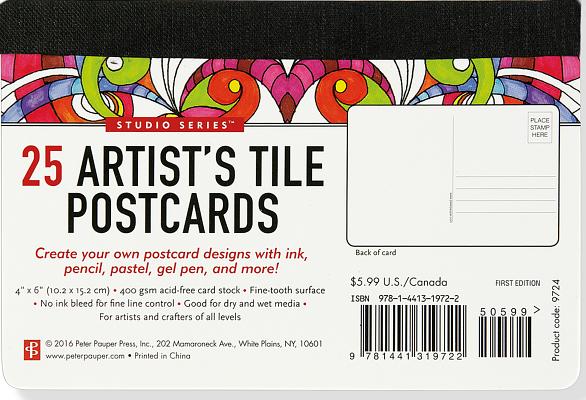 Cover Image for Artist Tile Postcards -- Inc Peter Pauper Press, OO