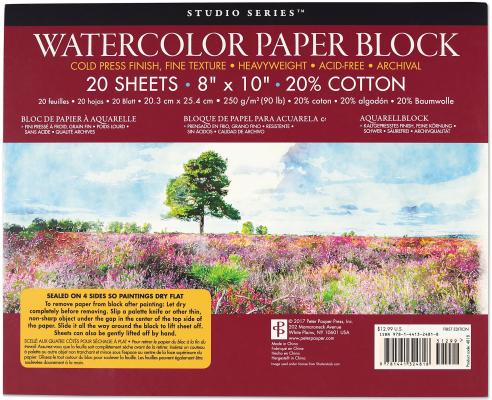 Cover Image for Studio Series Watercolor Block -- Inc Peter Pauper Press, Novelty