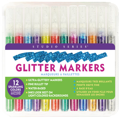 Cover Image for Studio Series Glitter Marker Set (12-Piece Set) -- Peter Pauper Press Inc, Other