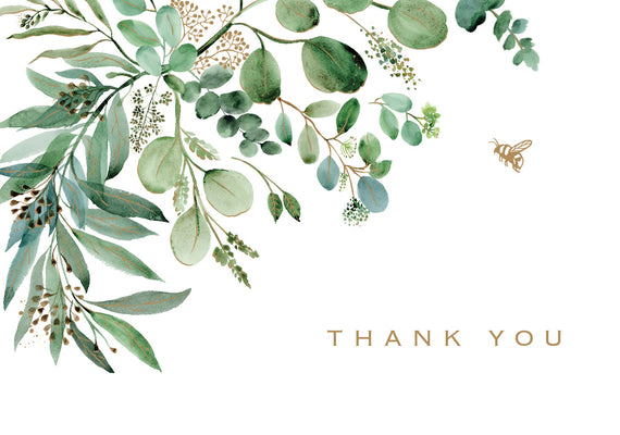 Cover Image for Eucalyptus Thank You Note Cards (14 Cards, 15 Self-Sealing Envelopes) -- Peter Pauper Press, Novelty
