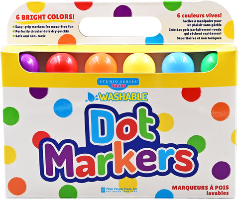 Cover Image for Studio Series Jr. Washable Dot Markers - 6 Colors -- Peter Pauper Press Inc, Other