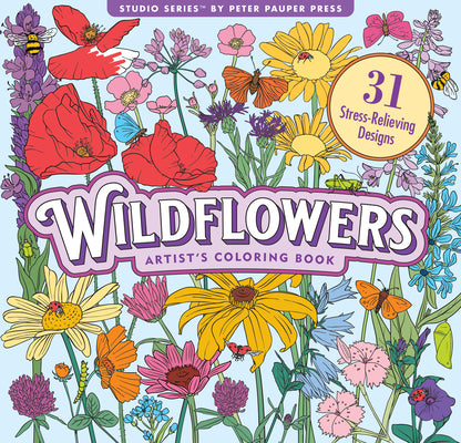Cover Image for Wildflowers Adult Coloring Book (31 One-Sided Designs on Thick Paper) -- , Paperback