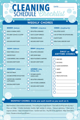 Cover Image for Cleaning Schedule Checklist Note Pad (60 Sheets) -- Peter Pauper Press Inc, Hardcover