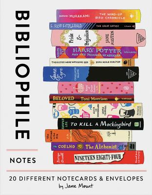Cover Image for Bibliophile Notes: 20 Different Notecards & Envelopes (Notecards for Book Lovers, Illustrated Notecards, Stationery) [With Envelope] -- Jane Mount, Novelty
