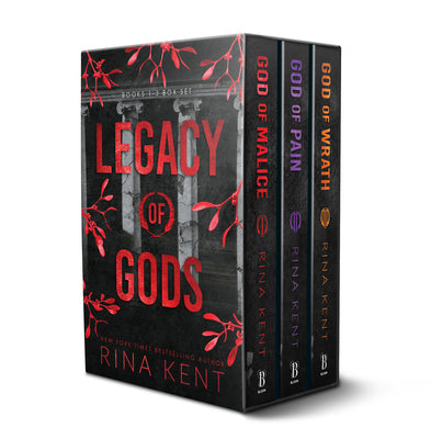 Cover Image for Legacy of Gods Series Boxed Set, Books 1-3: God of Malice, God of Pain, and God of Wrath -- Rina Kent, Paperback