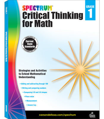 Cover Image for Spectrum Critical Thinking for Math, Grade 1: Volume 43 -- Spectrum, Paperback
